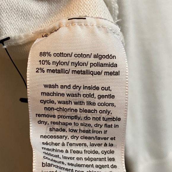 Tommy Hilfiger white Turtleneck Sweater with Red and Blue Stripes - Picture 6 of 6